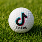 TikTok Logo on a golf ball